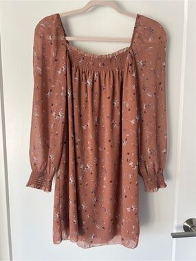 Aritzia Wilfred Alana Dress, NWT! Smocked Neck Long Sleeve